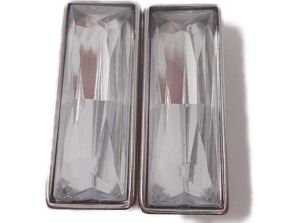 キラリ手蕓部 No.1816ビジュー パーツ 手蕓用 ツメ有り（アクリル）_クリスタル_1.0×2.5cm_2個入り