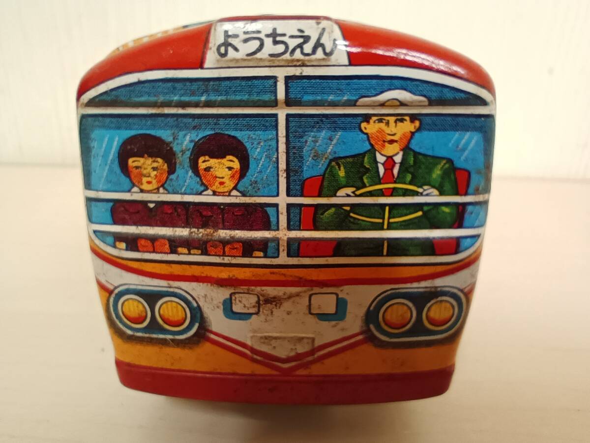 貴重・昭和アンティーク・送料410円】ブリキ ようちえんバス 貴重・昭和アンティーク・送料410円】ブリキ ようちえんバス