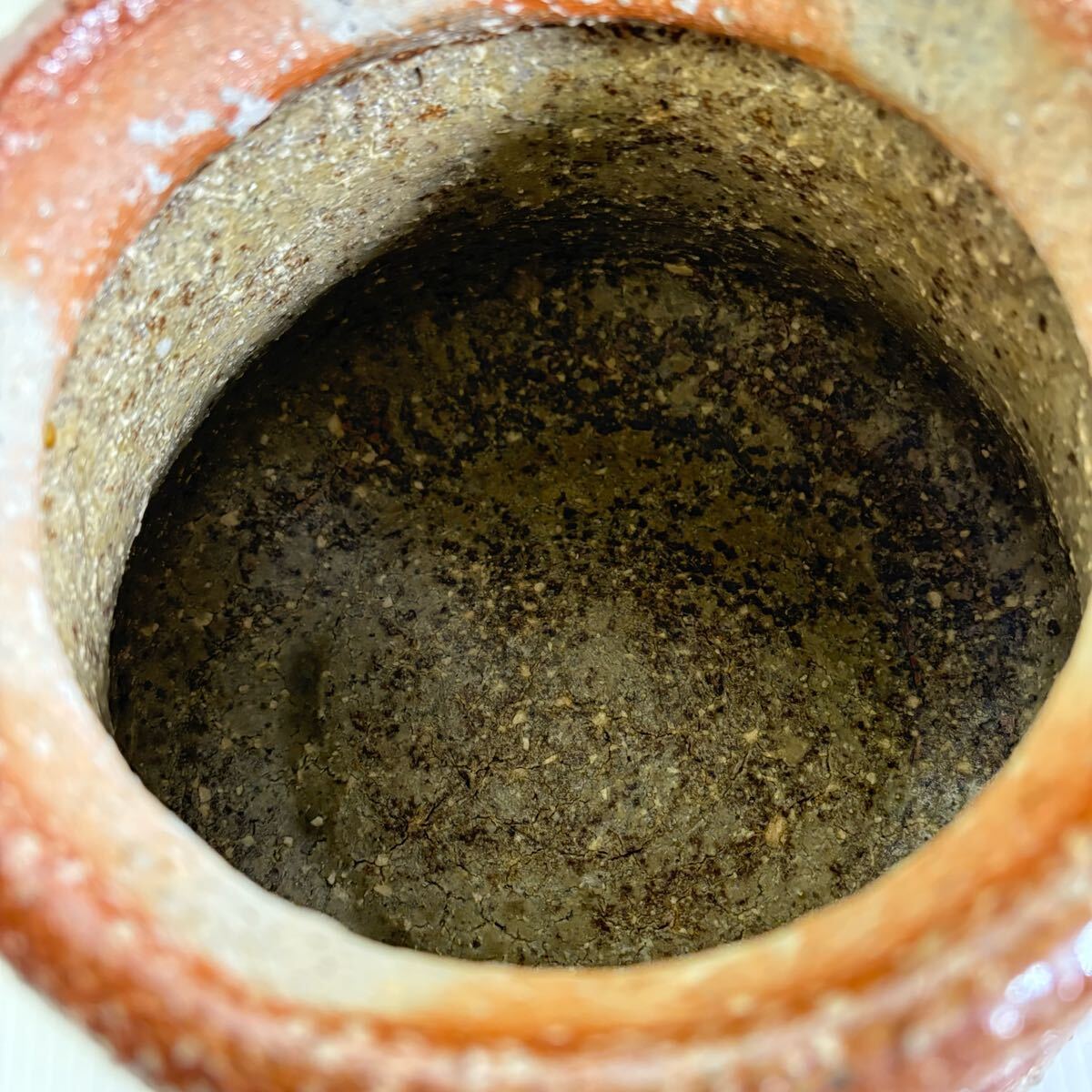 信楽焼 松岡松月 水指 茶道具 耳付 陶器 蓋モノ 花器 インテリア オブジェ 箱付 未使用