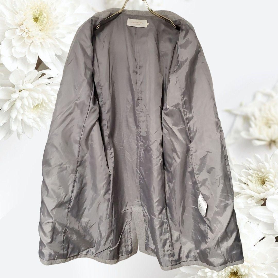 Z1203 ショコラフィネローブ chocol raffine robe ロングコート アウター 上着 (L) グレー_画像4