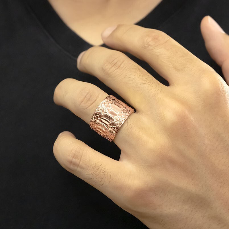 婚約指輪 安い 18金 リング ゴールド レディース 蛇 指輪 ピンクゴールドk18 幅広 ピンキーリング 地金 蛇腹 ヘビ シンプル 女性 送料無料 セール SALE