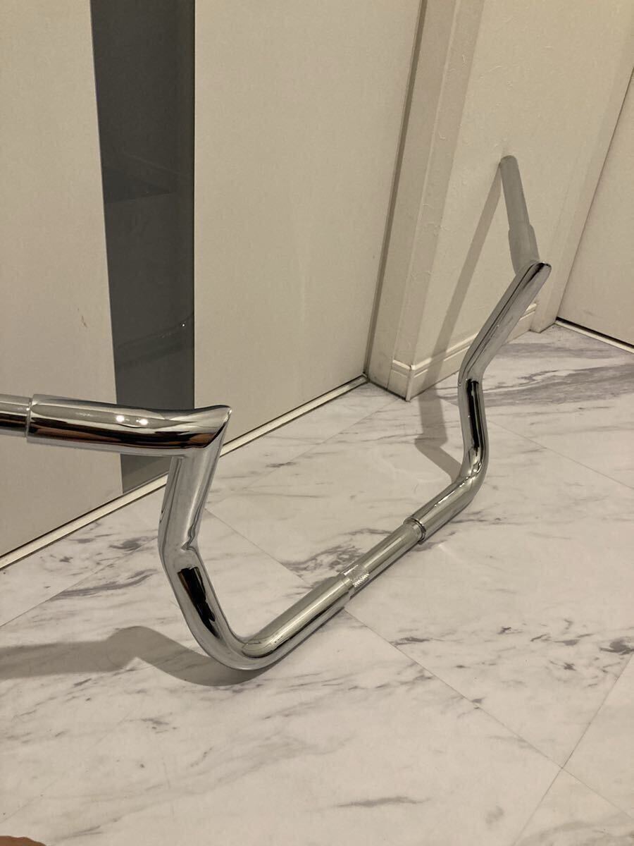 即納　ハーレー用 1.25インチ 12インチ ハンドル　モンキーバー バガー ウルトラ ストリートグライド FLHX ツーリング　メッキ　_画像2