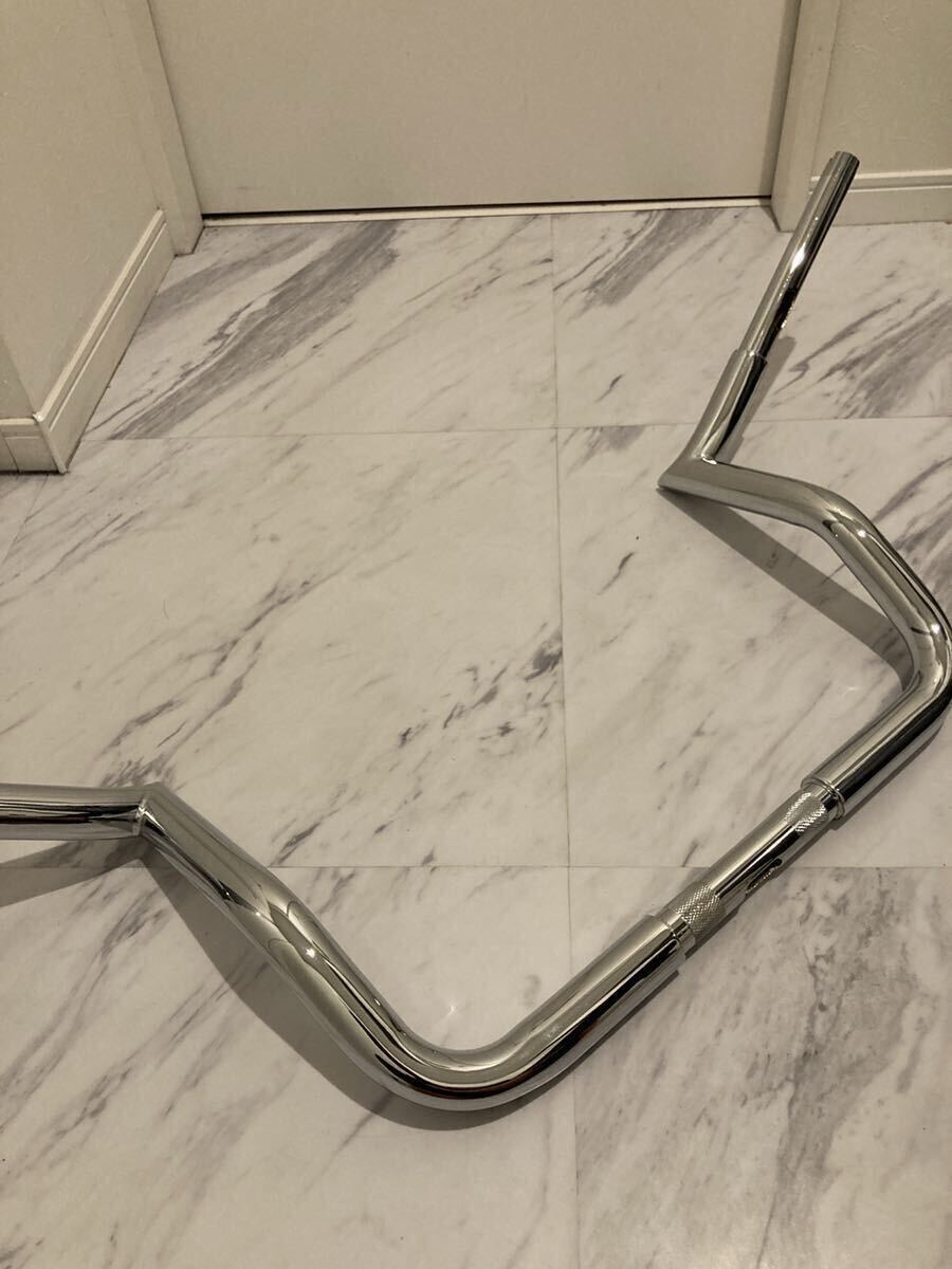 即納　ハーレー用 1.25インチ 12インチ ハンドル　モンキーバー バガー ウルトラ ストリートグライド FLHX ツーリング　メッキ　_画像3