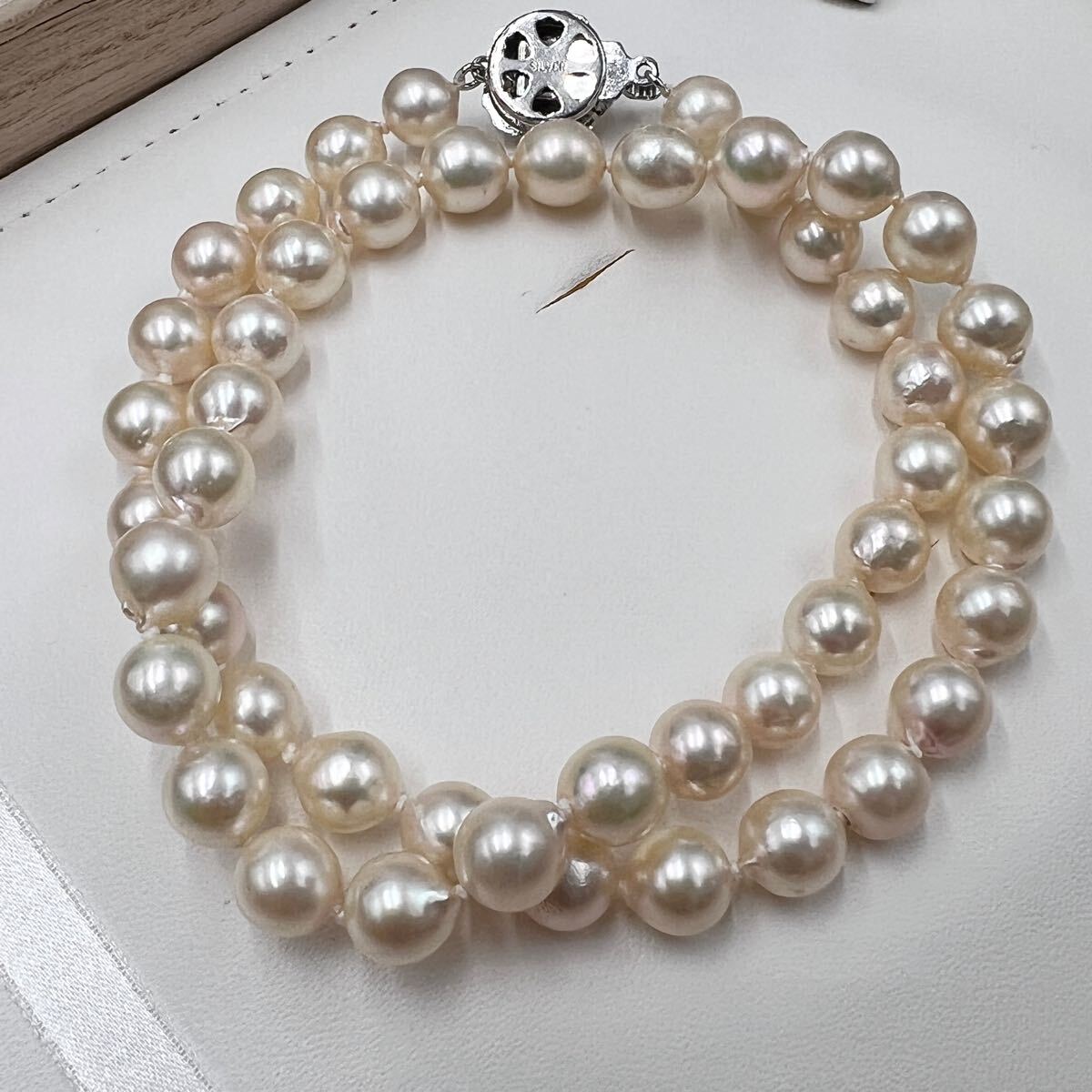 8.0-8.5mm☆大珠【美品 テリ最強】アコヤ あこや 本真珠 46.5cm 8.0-8.5mm☆大珠【美品 テリ最強】アコヤ あこや 本真珠 46.5cm