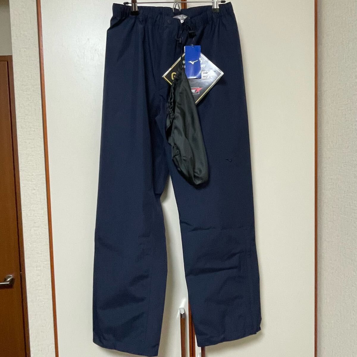 Lサイズ★ミズノ(MIZUNO)レディース ゴアテックス 防水透湿防風 レインパンツ レインウェア 雨具 キャンプ GORE-TEX 登山 フェス
