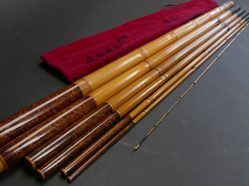 w579 美品 竿かづ 山女魚 7本継 4.58m 和竿 竹竿 渓流 重さ209g w579 美品 竿かづ 山女魚 7本継 4.58m 和竿 竹竿 渓流 重さ209g