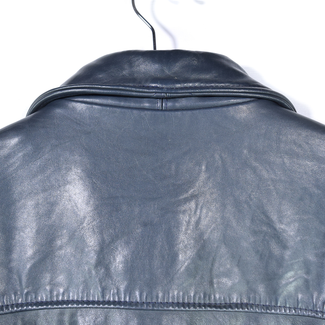 【送料無料】70s EXPORT LEATHER GARMENTS カナダ制 ヴィンテージレザージャケット 革ジャン スタジャン ワッペン 牛革 XL相當(dāng) @DB0016