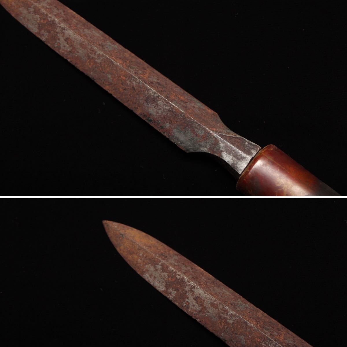 登録不要】 槍 13㎝ 抜けず 時代 日本刀 武具 全長200㎝ 骨董 古 登録不要】 槍 13㎝ 抜けず 時代 日本刀 武具 全長200㎝ 骨董 古