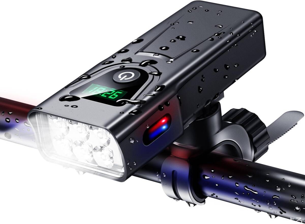 自転車 ライト 5200mAh 大容量  usb 充電式 自転車ヘッドライト 高輝度 1000