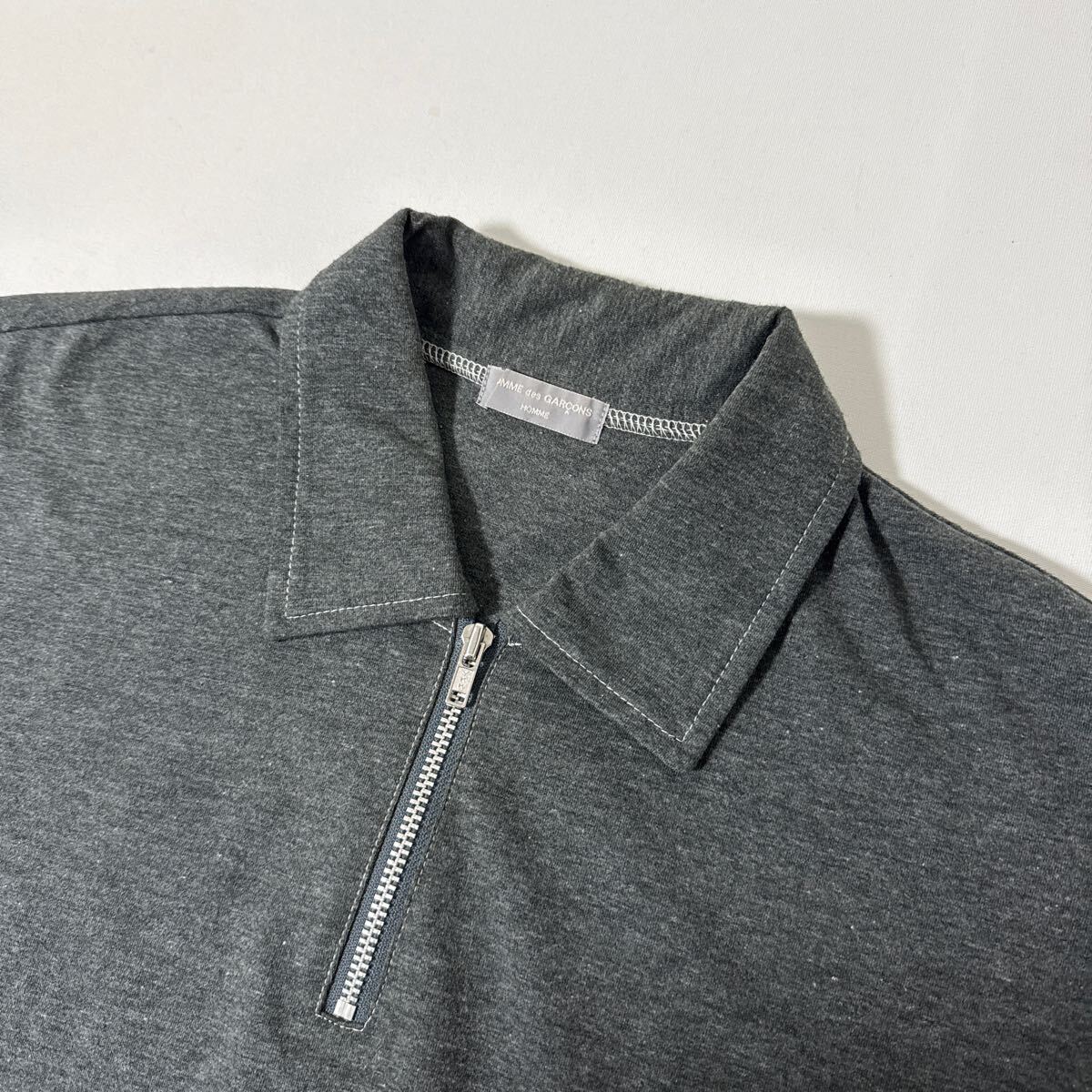 美品 AD 1999 田中 オム 切替 ジップ ポロ シャツ COMME des GARCONS HOMME コムデギャルソン アーカイブ ニット shirt polo