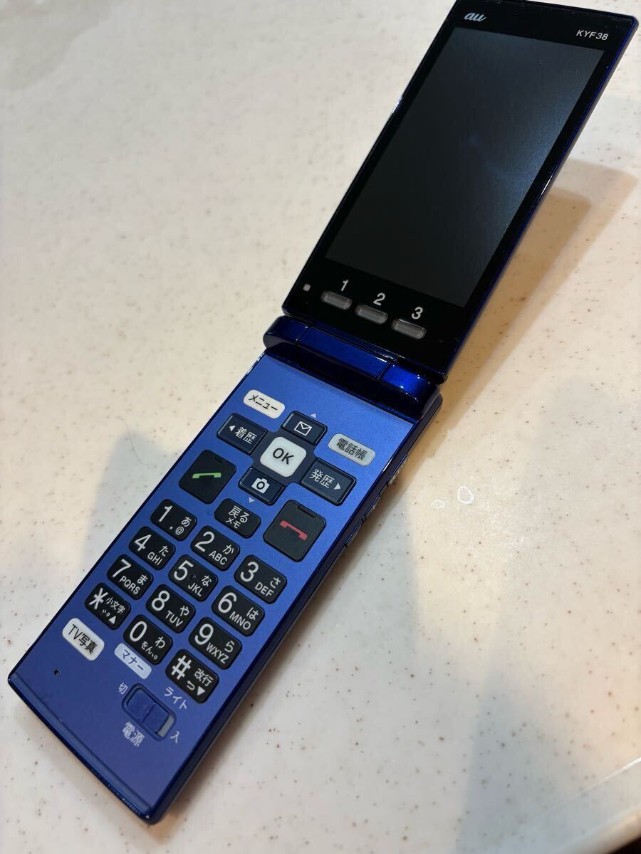 美品 au KYF38 かんたんケータイ ガラケー ケータイ 携帯電話