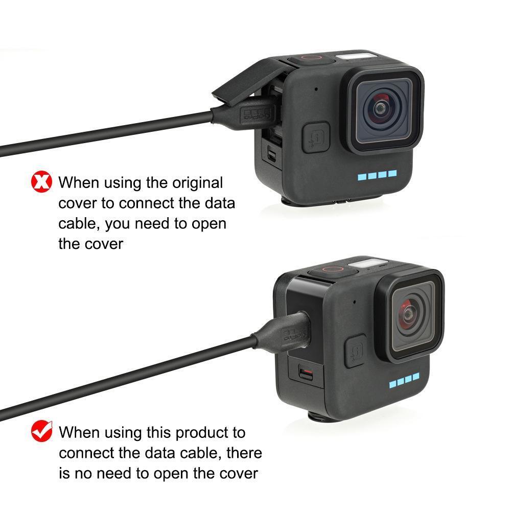 【送料無料】GoPro11mini カメラ保護フィルム×２枚 キャップ付サイド電池カバーセット GoProミニ サイドカバー GoPro11 Black mini
