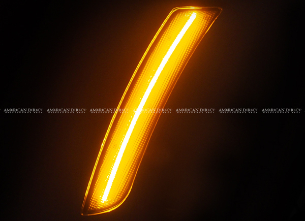 【即納/スモーク】16y- シボレー カマロ LED ライナー サイドマーカー フロント アンバー オレンジ/リア レッド 4個(gè)セット(1臺(tái)分)