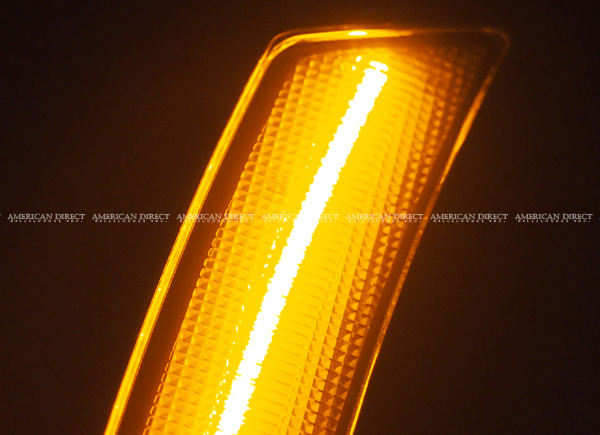 【即納/スモーク】16y- シボレー カマロ LED ライナー サイドマーカー フロント アンバー オレンジ/リア レッド 4個(gè)セット(1臺(tái)分)