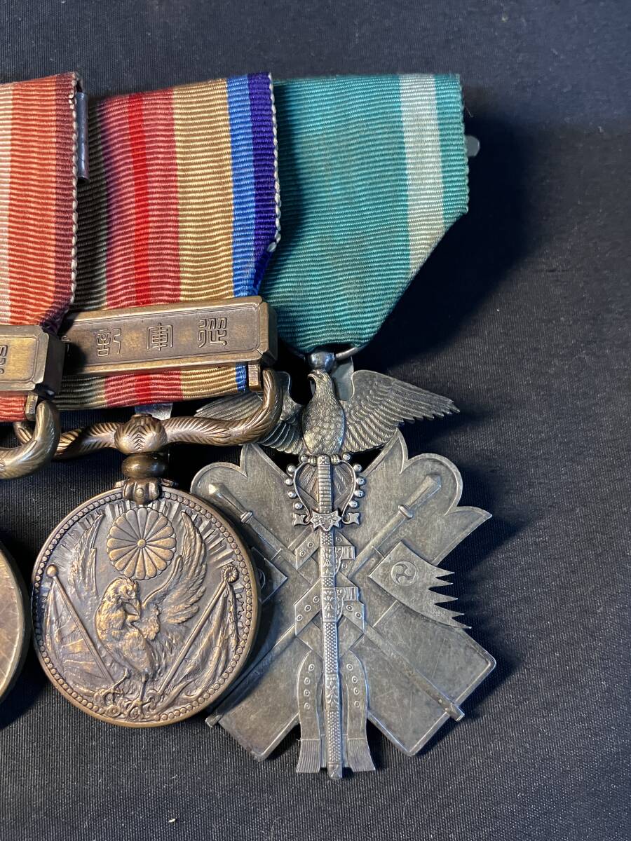 戦前 勲記 功五級金鵄勲章 勲四等旭日小綬章 勲八等瑞宝章 陸軍