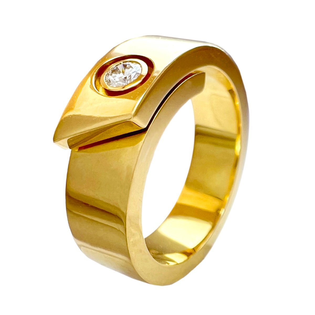 CARTIER　カルティエ　リング　アニバーサリー　ダイヤ　750　K18　YG　イエローゴールド　51　10號　指輪