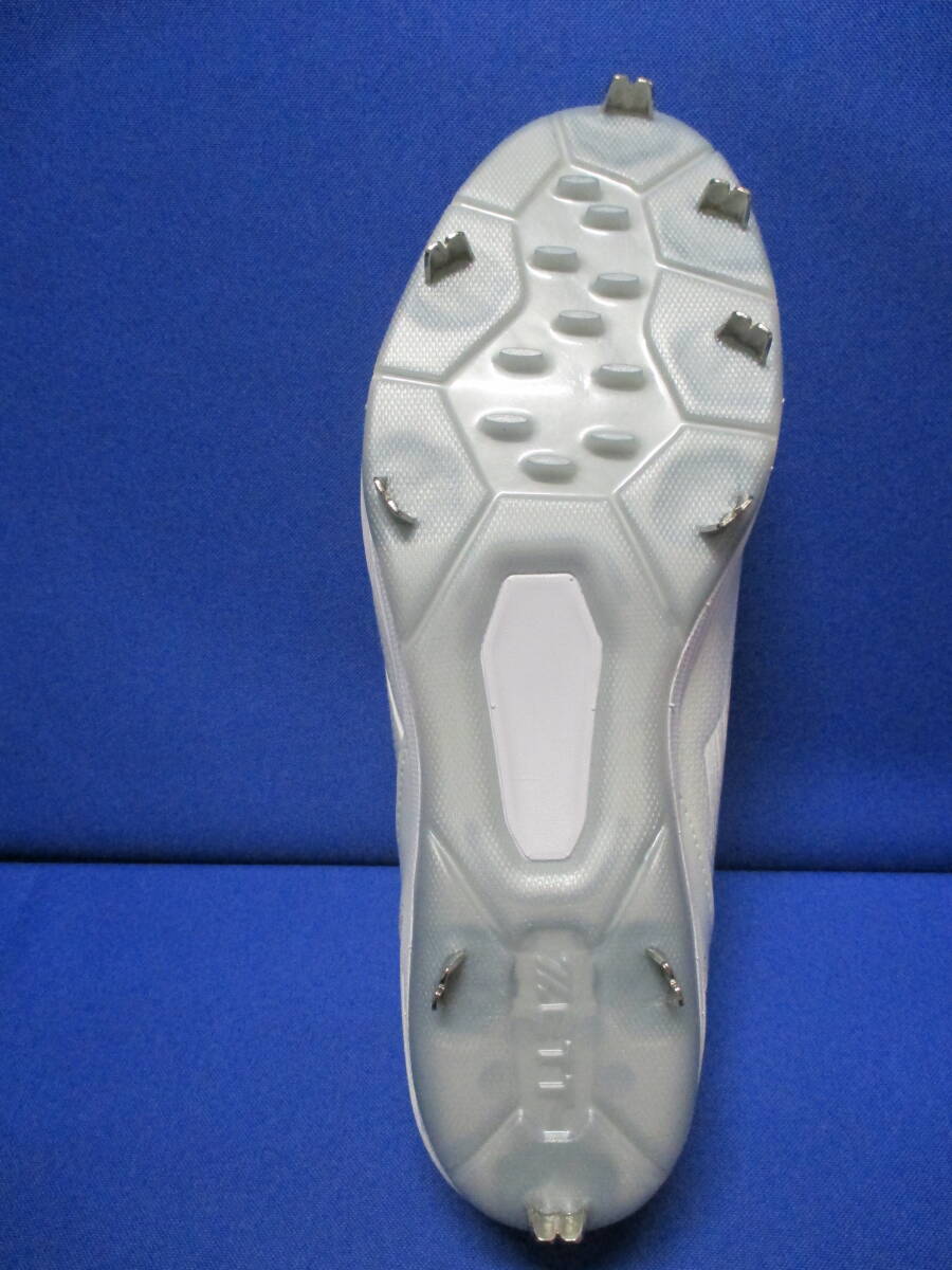 送料無料◆スパイク◆ホワイト◆27.5㎝◆ZETT◆限定商品◆即納◆BSR2887AC◆ゼット◆野球◆ソフトボール◆Ｐ革加工不可仕様◆紐式