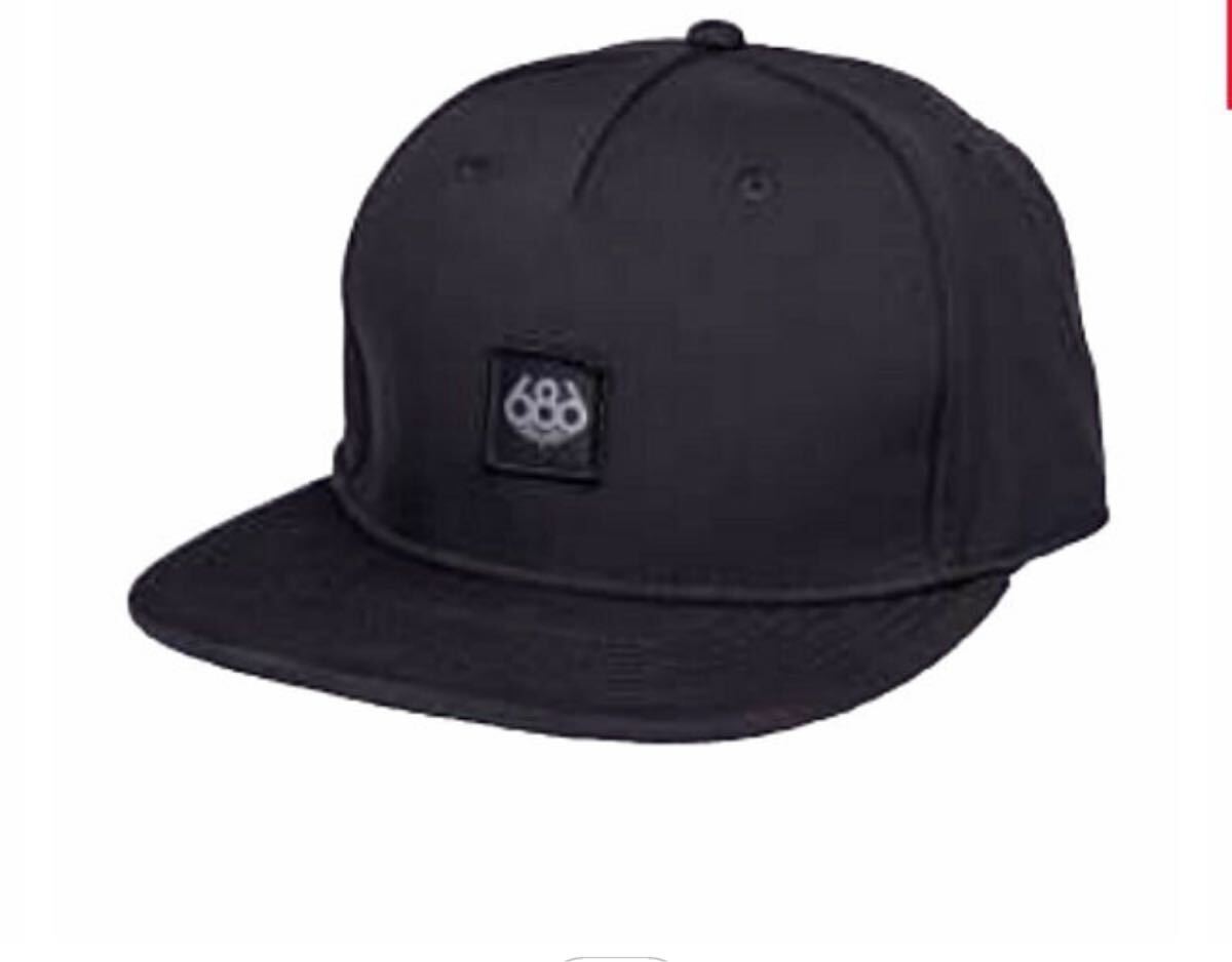 686 Waterproof Softshell Hat メンズ ウォータープルーフ ソフトシェル ハット 撥水 スナップバック キャップ スノーボード ブラック