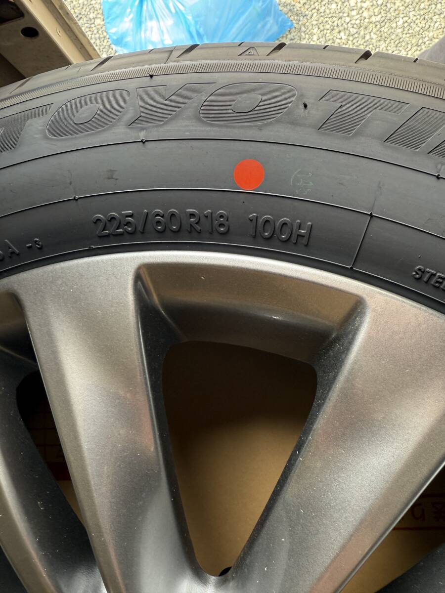 【送料込】新車外し40系新型アルファード　純正アルミ&タイヤ4本　純正ナット付き トヨタアルファード40純正ホイール4本セット新車外し純正ナット