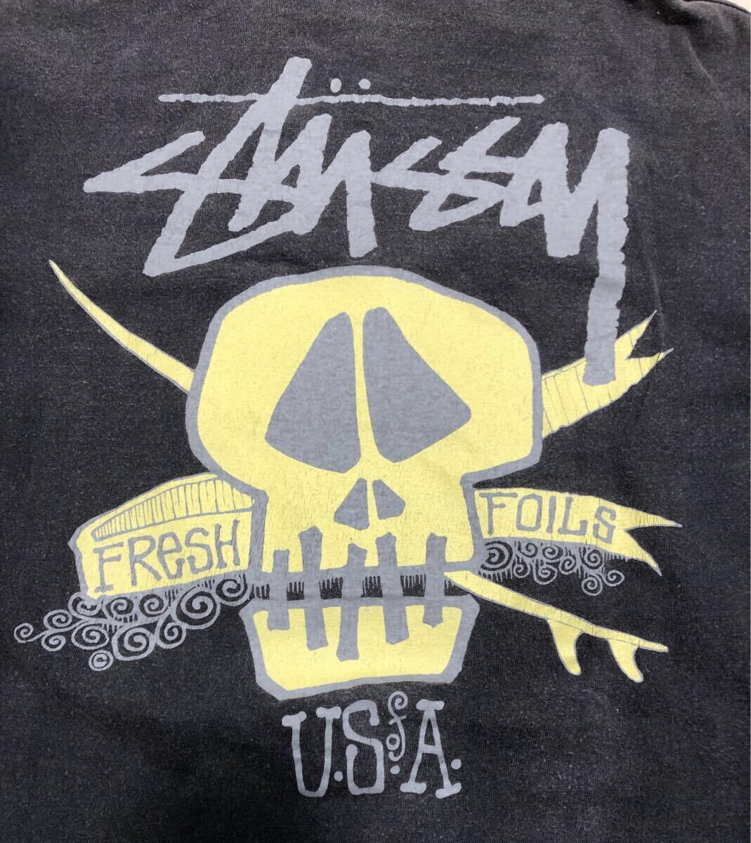 初期80s old stussy サーフスカル両面プリントロンT !黒タグ 墨 初期80s old stussy サーフスカル両面プリントロンT !黒タグ 墨