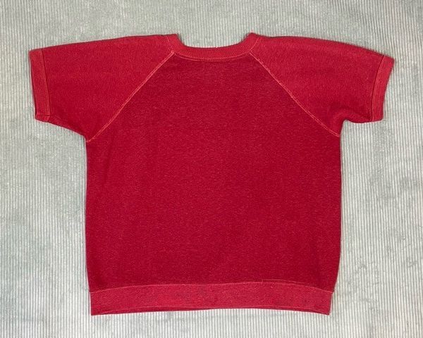 60's 70's американский производства Vintage короткий рукав тренировочный WWAC*TV Atlantic City la gran crimson red L [la-1219]