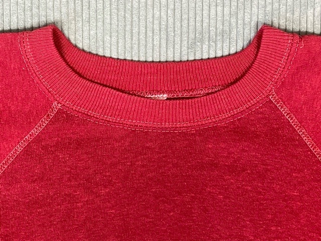 60's 70's американский производства Vintage короткий рукав тренировочный WWAC*TV Atlantic City la gran crimson red L [la-1219]