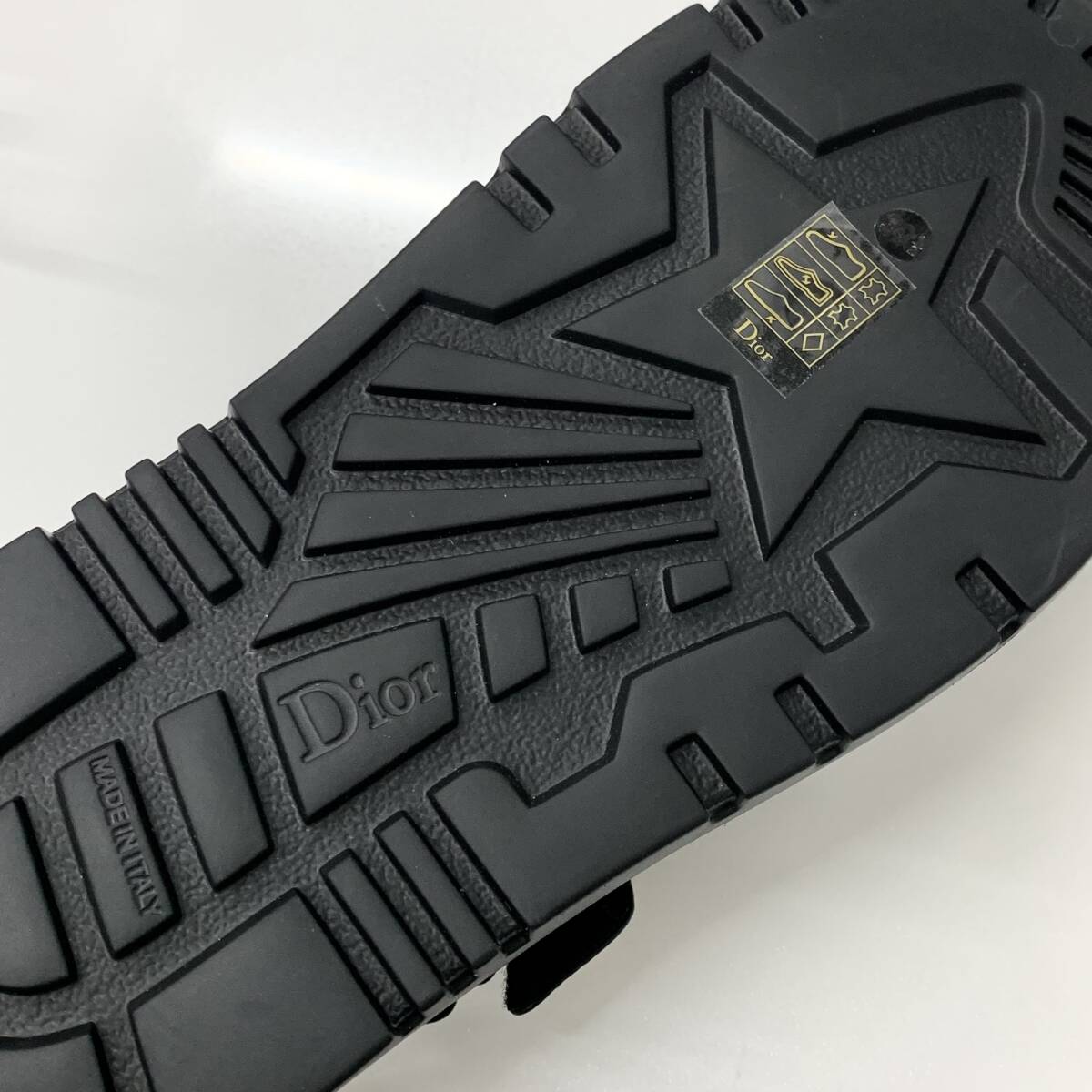 M11715 未使用 クリスチャンディオール DIORACT レザー ロゴ サンダル ブラック
