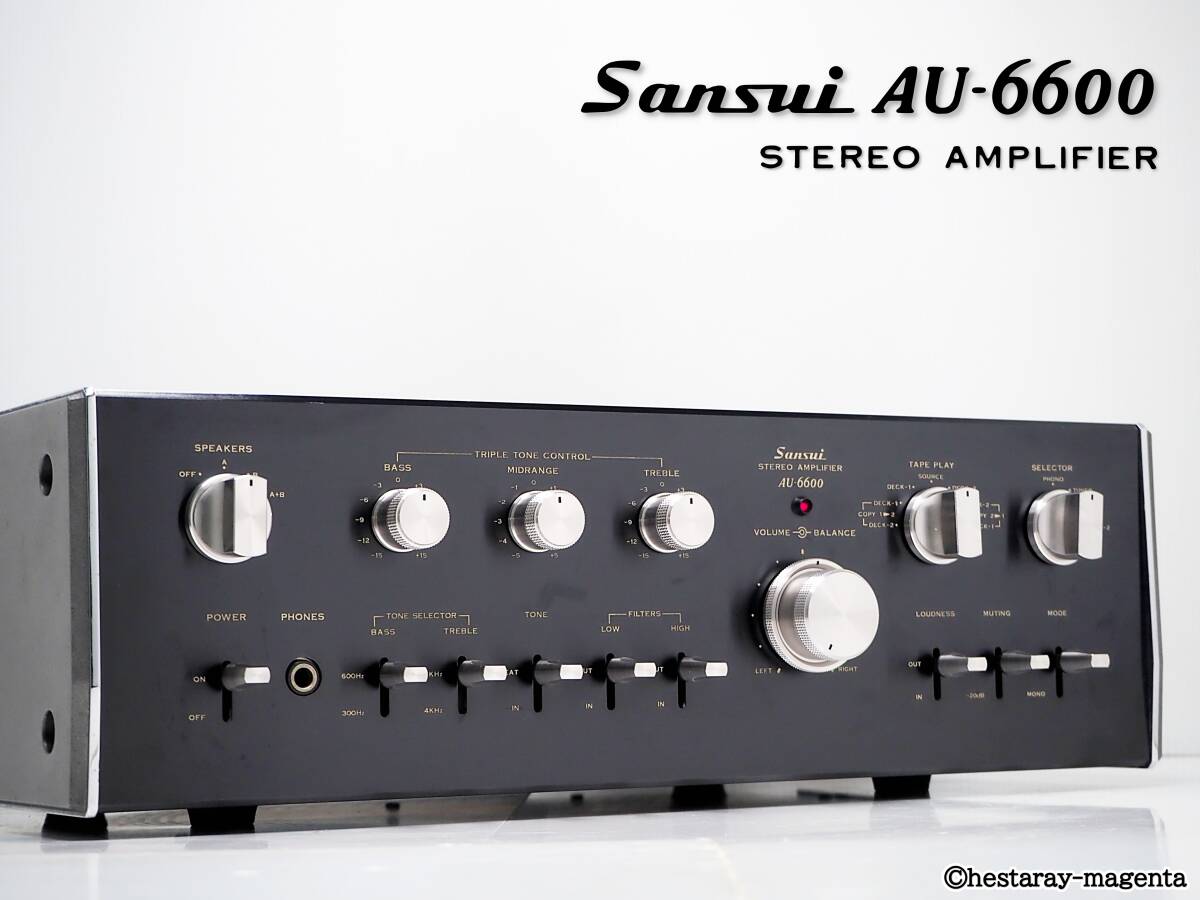 【動作品】 SANSUIプリメインアンプ AU-6600 Yahoo!オークション - 【整備・レストア済】 SANSUI AU-6600