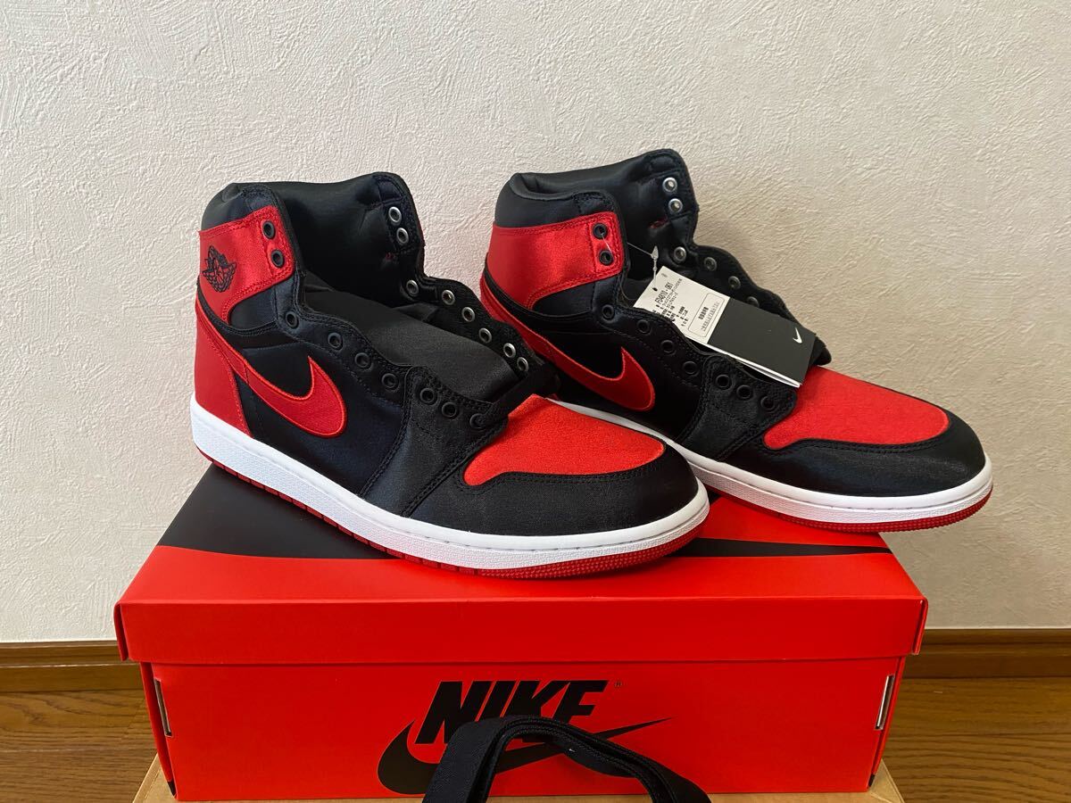 ☆新品☆ 28.5cm Nike WMNS Air Jordan 1 High OG Satin Bred