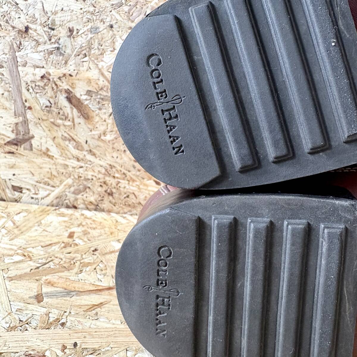 ■COLE HAAN■ 27.5cm コールハーン 赤茶 レッドブラウン スリッポン メンズ 靴 くつ 中古 宅急便 即決