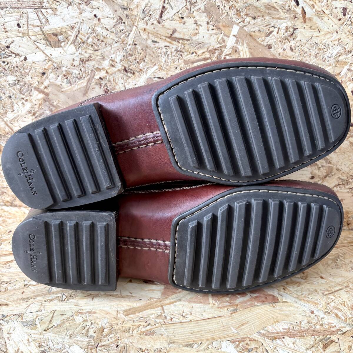 ■COLE HAAN■ 27.5cm コールハーン 赤茶 レッドブラウン スリッポン メンズ 靴 くつ 中古 宅急便 即決