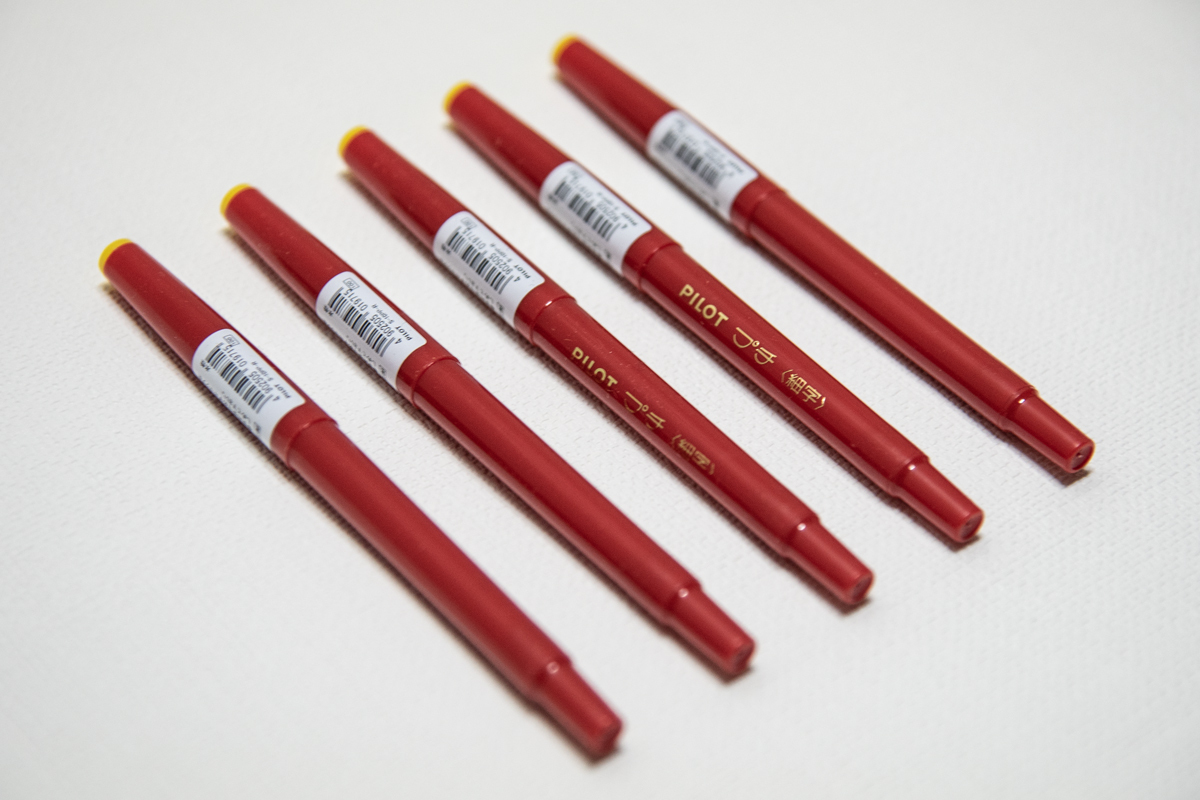【新品未使用品】 【絶版品】 パイロット PILOT サインペン プチ細字 レッド S-10PP-R 5本_画像6