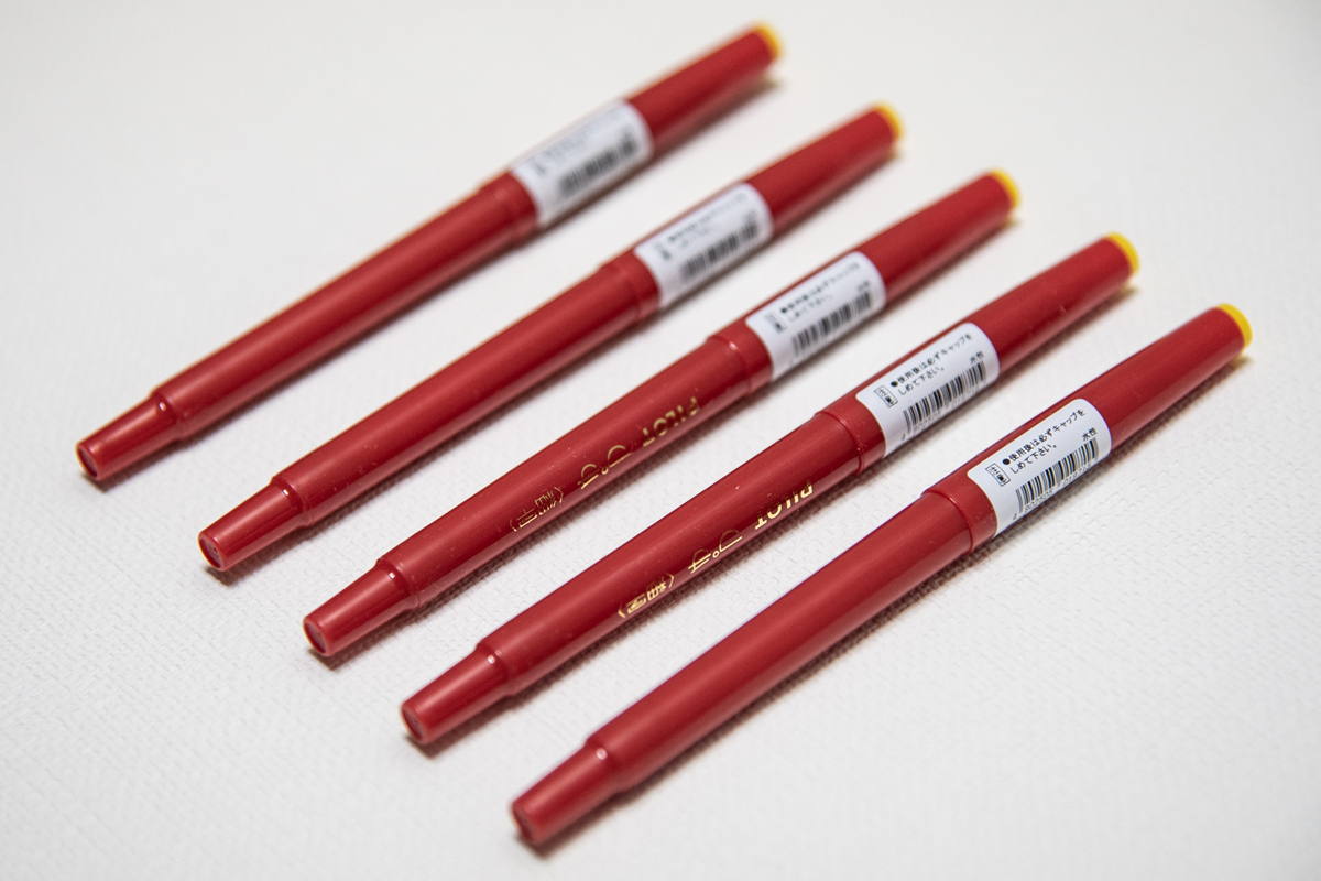 【新品未使用品】 【絶版品】 パイロット PILOT サインペン プチ細字 レッド S-10PP-R 5本_画像3