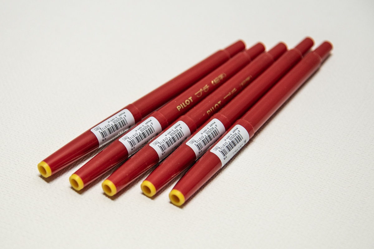 【新品未使用品】 【絶版品】 パイロット PILOT サインペン プチ細字 レッド S-10PP-R 5本_画像7