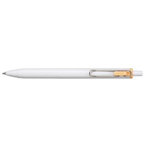 （まとめ買い）三菱鉛筆 ユニボールワン フィーカカラー 0.38mm マンゴーオレンジ UMNS38.54 〔10本セット〕