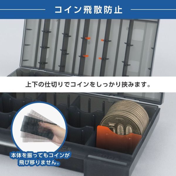 カール事務器 コインケース・スリム 硬貨ケース グレー CX-002-D_画像5