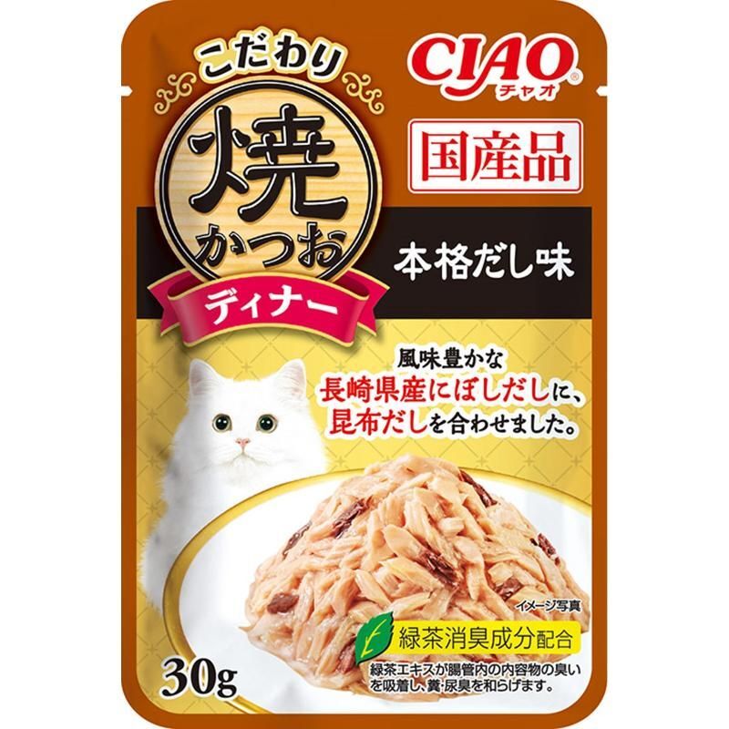 （まとめ買(mǎi)い）いなばペットフード CIAO チャオ こだわり焼かつおディナー 本格だし味 30g 貓用フード 〔×36〕