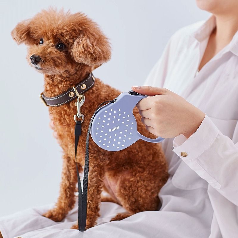 ペティオ 犬用伸縮リード リールリード AIRパステル スモークブルー ペット用品