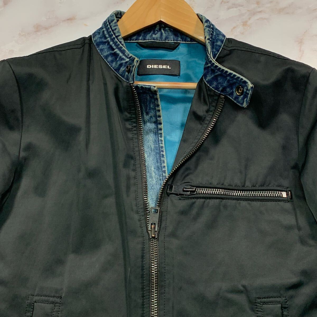Lサイズ○DIESEL ディーゼル 異素材切替 ナイロン デニム Lサイズ○DIESEL ディーゼル 異素材切替 ナイロン デニム