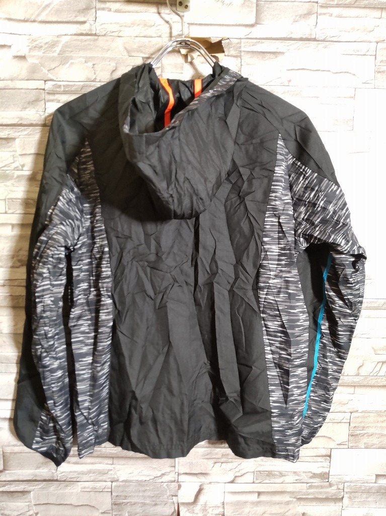 women's I372 UMBRO アンブロ フルジップ ウインドブレーカー パーカー ジャケット M ブラック系_画像3