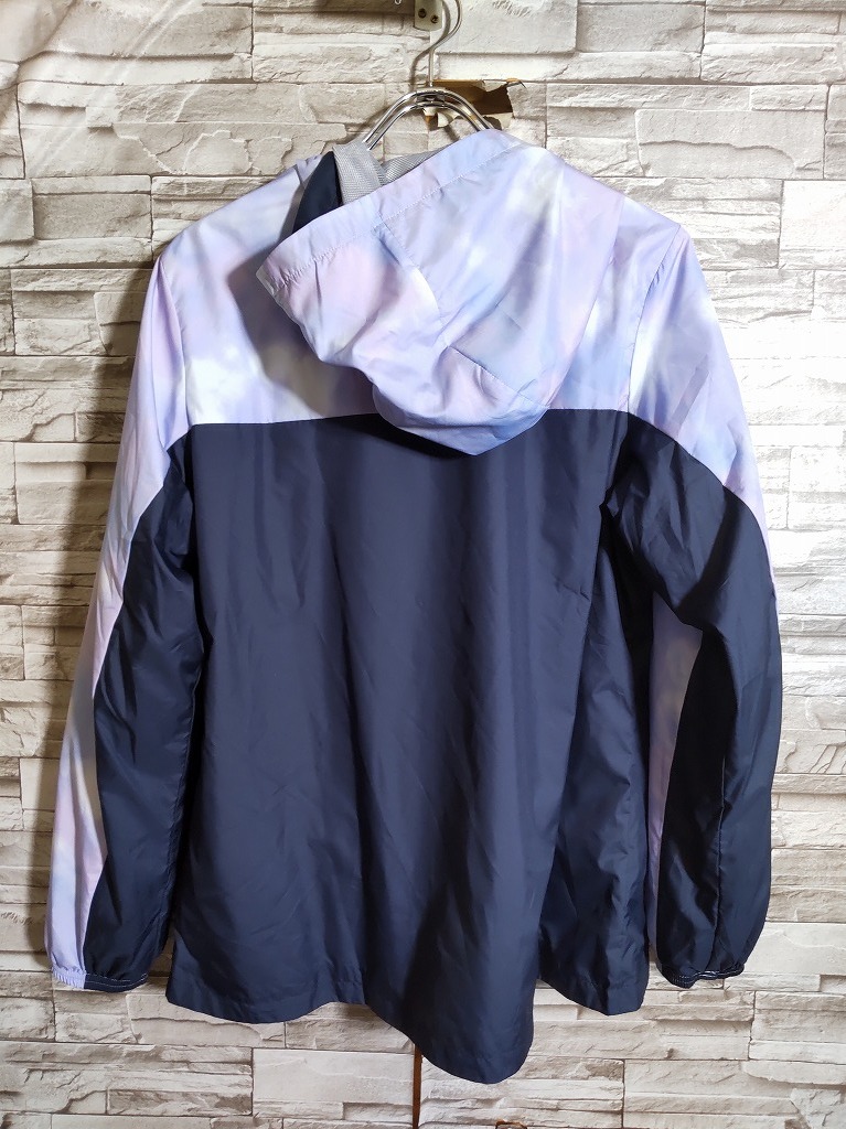 women's I412 lecoq sportif ルコック ムラ柄 フルジップ ウインドブレーカー パーカー ジャケット O パープル系/ネイビー_画像3