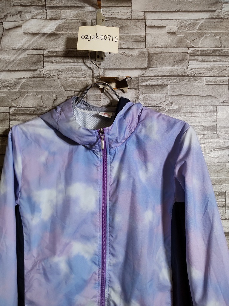 women's I412 lecoq sportif ルコック ムラ柄 フルジップ ウインドブレーカー パーカー ジャケット O パープル系/ネイビー_画像1