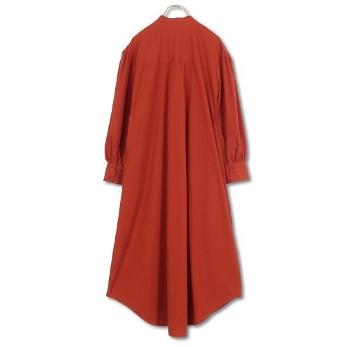 【美品】SUMi STYLE★シャツ ワンピース ロング 長袖 サイズF 緋色系 z12228