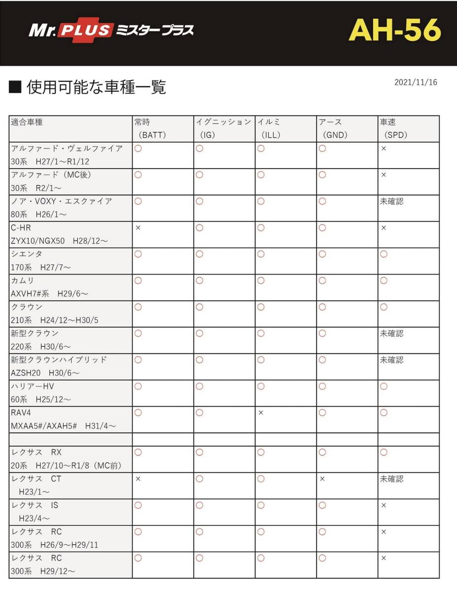 ストリート(Street) ミスタープラス トヨタ ・ レクサス 用 オプションコネクター 電源取り出し ハーネス_画像6