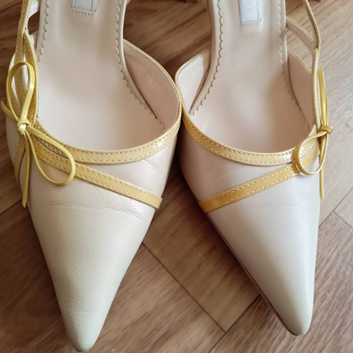 美品 靴 ◆ rebecca taylor ◆ トップパンプス 24cm ライトベージュ ◆ レベッカテイラー ◆ レディース shoes