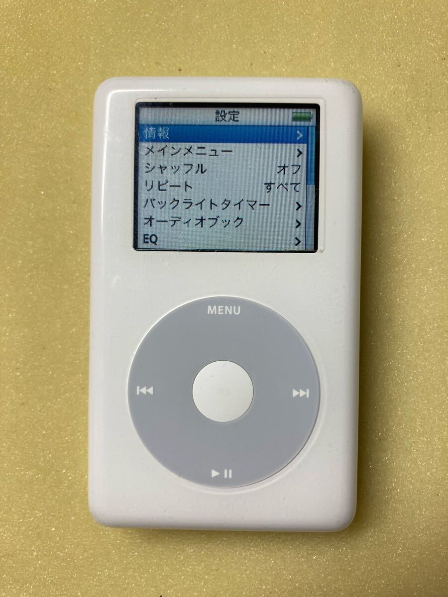 iPod 4世代 (classic)30GB A1099 カラー液晶　iTunes同期動作確認済み 新品バッテリー交換済み