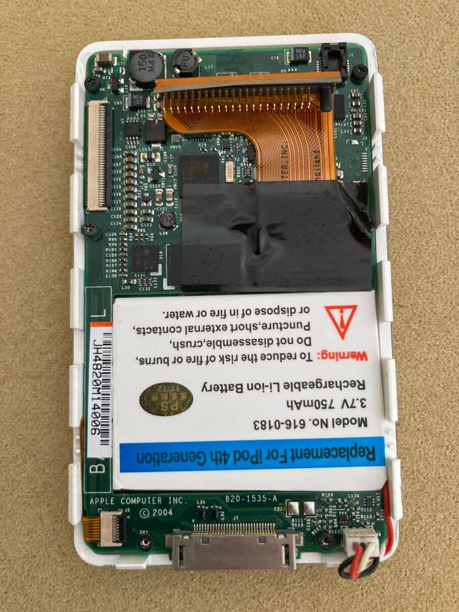iPod 4世代 (classic)30GB A1099 カラー液晶　iTunes同期動作確認済み 新品バッテリー交換済み