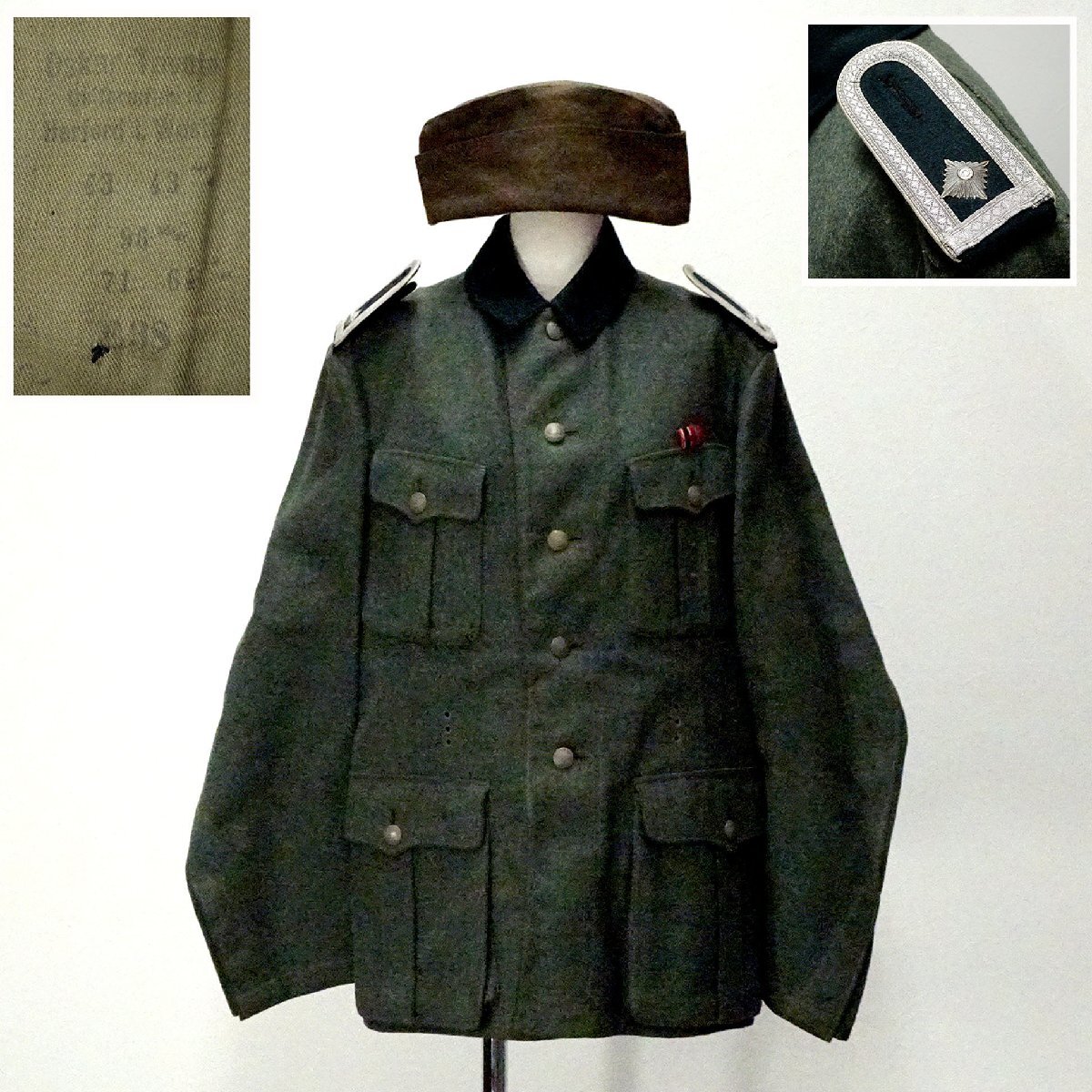 ∇花∇希少 当時物 ドイツ軍 軍服 制服 野戦服 帽子 襟章 肩章 ∇花∇希少 当時物 ドイツ軍 軍服 制服 野戦服 帽子 襟章 肩章