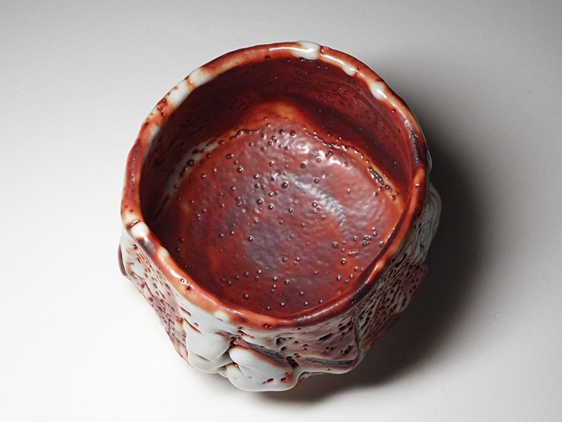 花◇岐阜県重要無形文化財【林正太郎】秀逸作 赤志野茶碗 個展 花◇岐阜県重要無形文化財【林正太郎】秀逸作 赤志野茶碗 個展