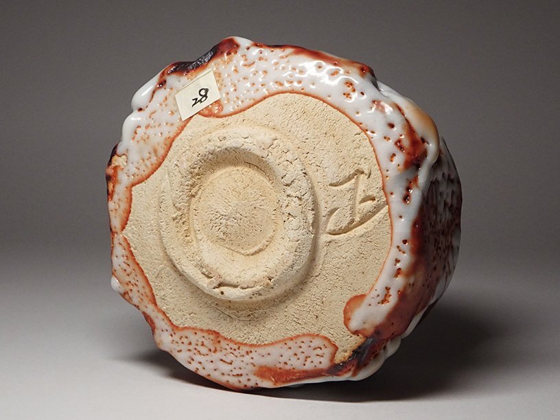 花◇岐阜県重要無形文化財【林正太郎】秀逸作 赤志野茶碗 個展 花◇岐阜県重要無形文化財【林正太郎】秀逸作 赤志野茶碗 個展